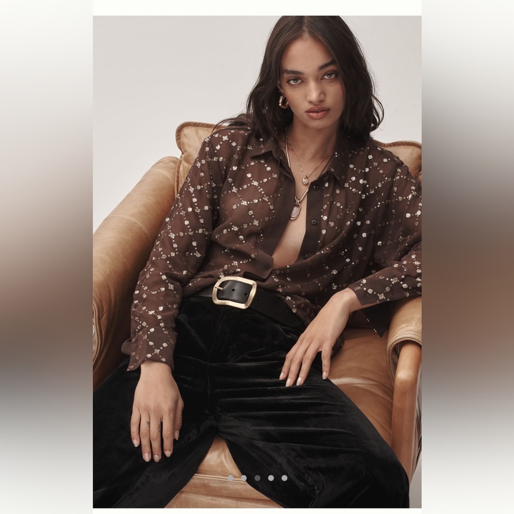 NWT Anthropologie Black Velvet Pants - Picture 3 of 10